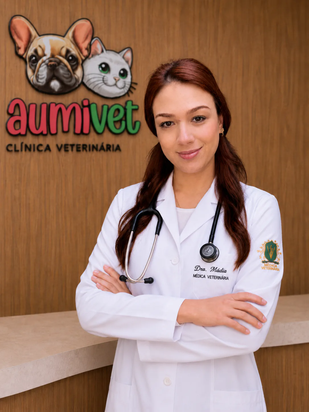 Foto da Dra. Nádia, da Aumivet